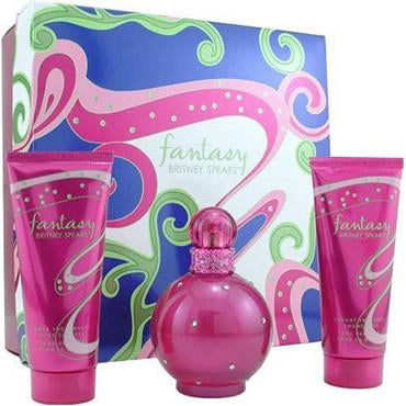Fantasy by Britney Spears for Women Gift Set (EDP 3.3 Oz Spray + 3.3 Oz Body Lotion + 3.3 Oz Shower Gel) - FragranceOriginal.com